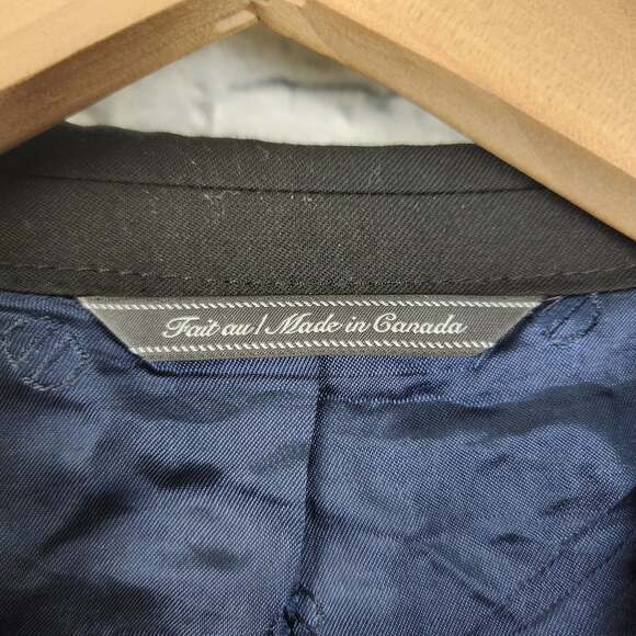 Loro Piana roarke tux wool Blazer Sz 46R black made in italy A18 - Picture 2 of 6
